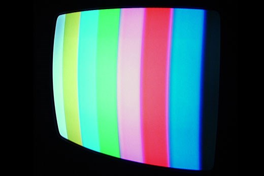 TV-skärm med olika färger