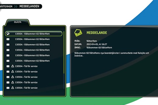 TV meddelande - Vätterhem