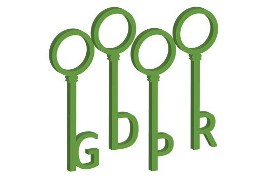 Nycklar med texten GDPR.